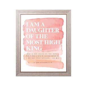 “I am a Daughter of the Most High King” Watercolor Print